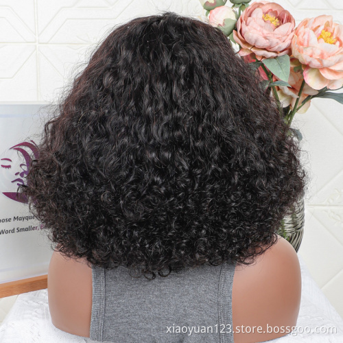 Mayqueen Cheap Wholesale Natural Curly Human Hair Lace Front 100% Virgin Brazilian Cuticle Aligned Lace Closure Human Hair Wigs